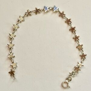 Sterling Silver( possible )Star Link Bracelet